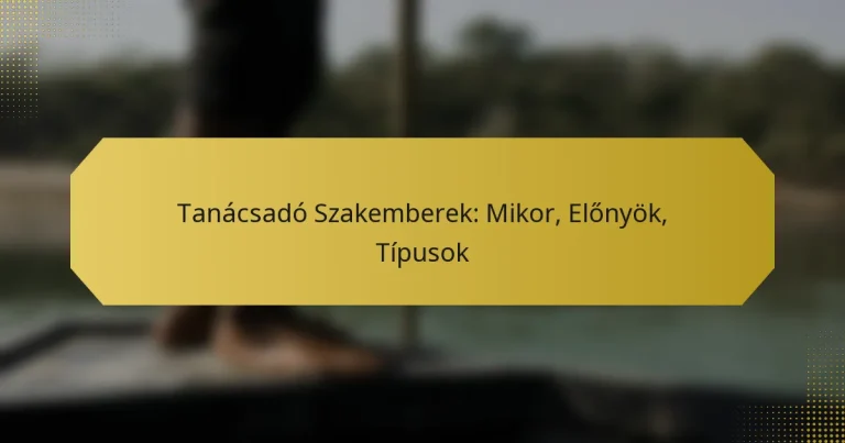 Tanácsadó Szakemberek: Mikor, Előnyök, Típusok