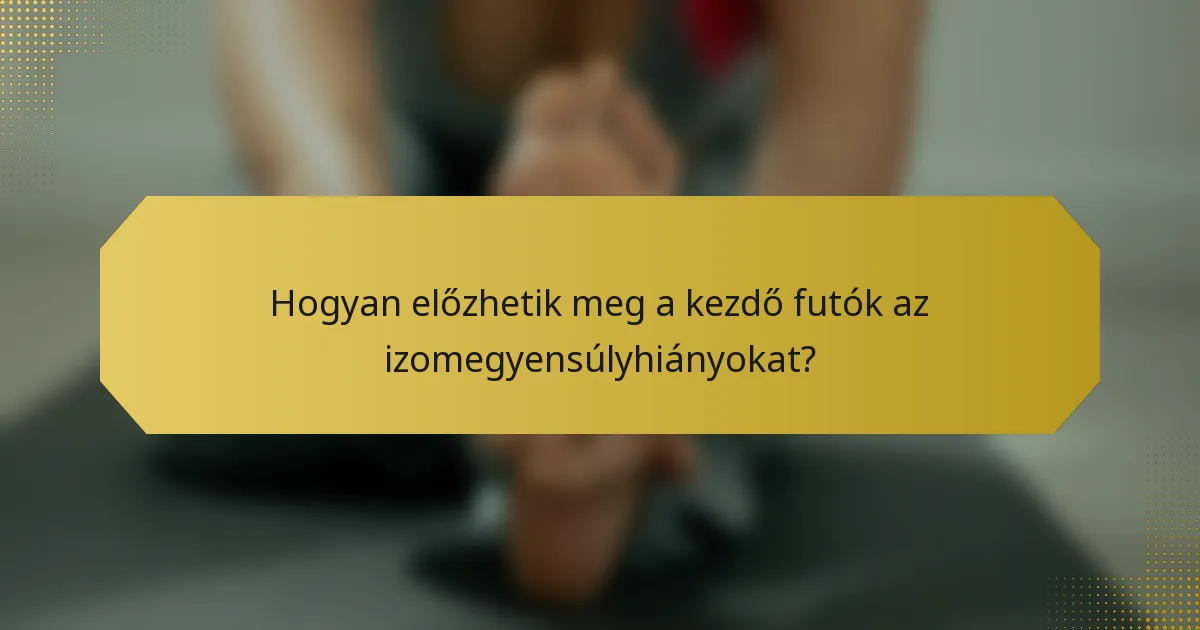 Hogyan előzhetik meg a kezdő futók az izomegyensúlyhiányokat?